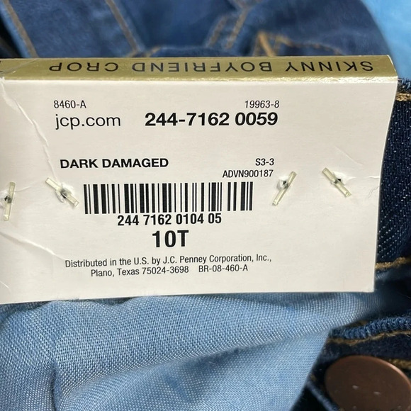 NWT a.n.a. Skinny Boyfriend Crop Mid Rise Denim Jeans 10T - Picture 7 of 16